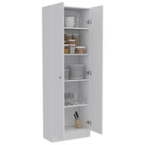 Multistorage Pantry Cabinet, Five Shelves, Double Door Cabinet -White B20091965
