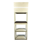 23.62" White and Rustic Brown color 5-Tier Bakers Rack for Kitchen with Storage, Coffee Bar, Kitchen W1412P230429