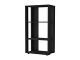 FM FURNITURE Modoc Bookcase in Melamine with Open Storage, Black B128P269890