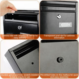 Wall Mount Mailbox Lockable Galvanized Iron Letter Post Box Locking Security Drop Box with 2 Keys 51463997