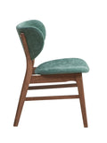 Green and Walnut Padded Side Chair B062P209229