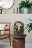 18.5x11.8x22.6" Decorative Two-Tiered Water Fountain Woodland Animal Design, Outdoor Fountain W2078P178886