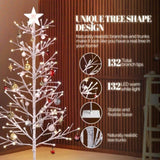 6ft With Stars On The Top, Snowy Fir Shape, Plastic Material, 132 Lights, Warm White Two-Color 8 24653719