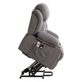Power Lift Recliner Chair with Heat and Massage Electric Fabric Recliner Chair for Elderly with Side W1521P303241