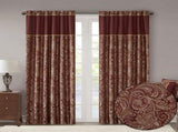 Jacquard Curtain Panel Pair B03598093