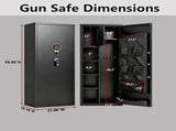 Rifle Safe, 7 Long Guns & 4 Handguns Storage, Fingerprint Password Unlock, Alarm & Silent Mode, 49075645