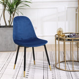 ZNTS Lassan Contemporary Fabric Dining Chairs, Set of 4, Blue T2574P164528