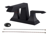 2-Handle Heavy Duty Bathroom with Drain and Supply Kits, Modern Style Lavatory Deck Mounted T3177P277481