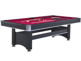 6-ft Pool Table with Table Tennis Top - Black with Red Felt W465137245