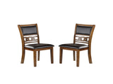 Set of 2 Upholstered Dining Chair in Walnut Finish SR011813