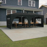 ZNTS 10'x20' Pop Up Canopy Tent with 6 Sidewalls, Ez Pop Up Outdoor Canopy for Parties, Waterproof W2505P151710