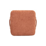 Oliver 16" Tapered Square Upholstered Ottoman, Spice Orange Fleeced Teddy B2719P269259