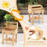 Wooden Barbecue Grill Playset with Play Food Grilling Tools 78162241