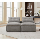 ZNTS [NEW ARRIVED] Modular Sofa,No Armrests,At will DIY, Chenille Fabric,Neck Pillow-Back W2108P261275