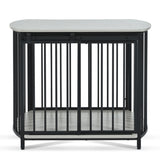 31.5" Furniture Style Dog Crate for Small and Medium Dogs, Wooden Cage Indoor Kennel Furniture, N704P247045E
