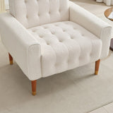 Mirod Classic Biscuit-Style Accent Chair - Comfortable Armrests, Soft Fabric, Elegant Solid Wood N760P202728A