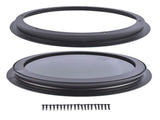 Round Fixed RV Window 12" Tinted Window for RV Camper Caravan with Trim Ring Fit for 1-5/8" 66387046