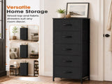 Tall Dresser for Bedroom with 5 Drawers, Vertical End Table and 61440372