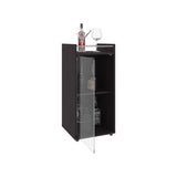 Theba Minibar Cabinet 2 Doors, Open Shelf And Compact Design, Modern Bar Storage, Black B200P335382