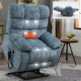 Lift Recliner Chair Heat Massage Dual Motor Infinite Position Up to 350 LBS Large Electric Power W3224P293251