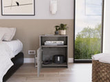 Florian 1-Shelf Nightstand Light Grey B06280044