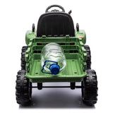 ZNTS Ride on Tractor with Trailer,12V Battery Powered Electric Tractor Toy w/Remote Control,electric car W1396137097