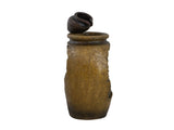 15.4x11.8x32.7" Traditional Rustic Decorative 3 Tier Brown Water Fountain with Pot Design, with W2078138957