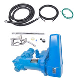 ZNTS 20GPM 12V Fuel Transfer Pump with Nozzle Kit for Transfer of Gasoline Diesel Blue 02142653