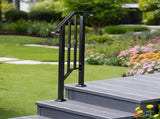 Matte Black Outdoor 1st Tier Iron Handrail 42488572