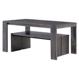 3-piece Farmhouse Style Simple Dining Set, Dining Table and 2 Benches, for Dining Room, Kitchen and 00932248