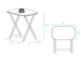 2pcs Tray Table Set - Natural/White 04875501