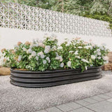 ZNTS Raised Garden Bed Outdoor, Oval Large Metal Raised Planter Bed for for Plants, Vegetables, and 91327994