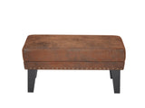 Mirod Vintage Distressed Ottoman,Classic Riveted Footrest with Solid Wood Legs for Living Room, N760P304308D
