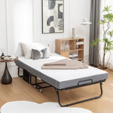 ZNTS Folding Bed with Mattress, SPortable Foldable Bed with Storage Cover, SRollaway Bed for Adults with W1422140107