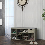 Storage Bench, Shoe Bench, Entryway Bench Padded Cushion, Drawer and Open Compartments, Bench 66471525