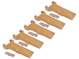 5Pk Bucket Teeth with Flex Pins Yellow V17SYL V17PN Fit for Backhoe Loader Excavator 78252129