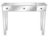 80*38*76cm MDF With Mirror Surface, The Desktop Can Be Flipped And One Pumped Computer Desk Silver 78876322