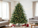 6ft Wide Christmas Tree with 300 Warm White LEDs 2345 Tips Hinged Design 36054642
