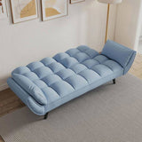 57 "blue sofa Soft two armrests throw pillow pillow comfortable fit apartment bedroom small space W1658135096
