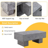 Modern Simple Gray Texture MDF Coffee Table - 43.3"x21.6"x17.2" Practical Model.Making it an ideal W1151P224252