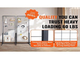 2' x 5.6' Grid Wall Panels Tower, 2 Packs Wire Gridwall Display Racks with T-Base Floorstanding, 98706448