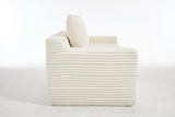 Loveseat Sofa Bed with Memory Foam & Steel Frame - No Assembly, Convertible 2-in-1 Design, Corduroy W2959P278432