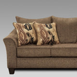 Camero Cafe Fabric Pillowback Sofa T2574P195796