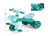 Toddler Tricycle for 3-5 Years - Stable Triangular Structure, Front & Rear Storage Baskets 08145057