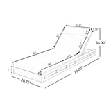 ACACIA WOOD ADJUSTABLE LOUNGE CHAIR, TEAK FINISH UNCUSHIONED PATIO CHAIR FOR BACKYARD POOL GARDEN N770P272405T