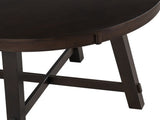 TREXM Farmhouse Round Extendable Dining Table with 16" Leaf Wood Kitchen Table WF291263AAP
