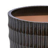 Handmade Dark Coffee Ceramic Planter Set of 4 , Indoor/Outdoor Flower Pot for W3273P321575