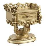 Gold 1-Drawer Nightstand B062P215396