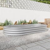 Raised Garden Bed Outdoor, Oval Large Metal Raised Planter Bed for for Plants, Vegetables, and 09888729