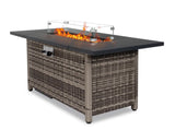 43-Inch Fire Table50000 BTU Gas Firepit with Volcanic Stone Black 42383466